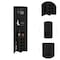 Tuhome Essential Corner Bar Cabinet, Three Shelves, Eight Built-in Wine Rack, Two Side Shelves, Black BLW7784 - alternate 1